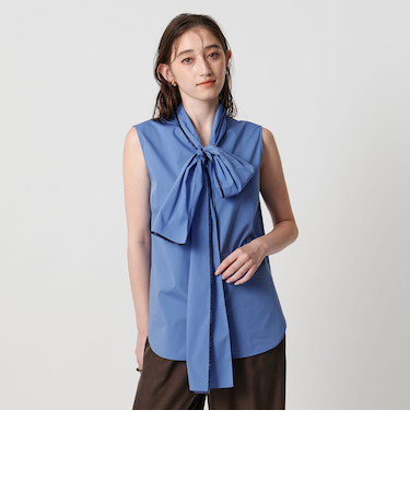 パイピング リボン ブラウス