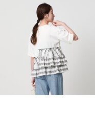 エンブロイダリープリーツ コンビ Tシャツ｜ユナイテッドアローズ 
