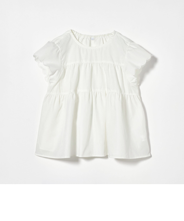 スカラップ フリルブラウス / キッズ  140cm-160cm