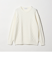 ミドルゲージ アラン ニット-ウォッシャブル-＜A DAY IN THE LIFE＞