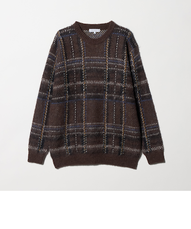 シャギー チェック ニット-ウォッシャブル-＜A DAY IN THE LIFE＞