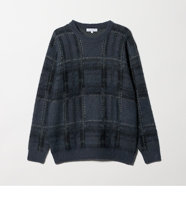 シャギー チェック ニット-ウォッシャブル-＜A DAY IN THE LIFE＞