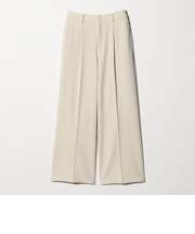 裏起毛 ストライプ タックワイドパンツ ‐ウォッシャブル‐＜A DAY IN THE LIFE＞