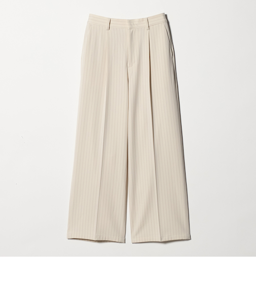 裏起毛 ストライプ タックワイドパンツ ‐ウォッシャブル‐＜A DAY IN THE LIFE＞