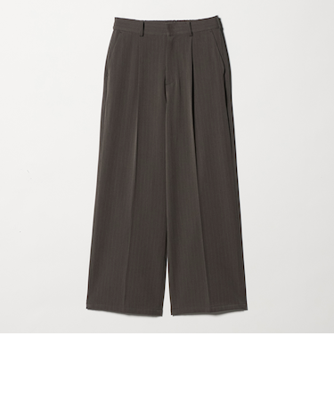 裏起毛 ストライプ タックワイドパンツ ‐ウォッシャブル‐<A DAY IN THE LIFE>