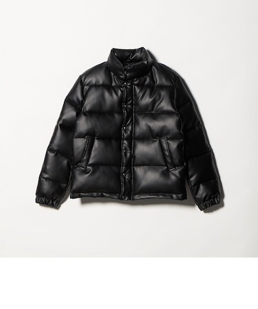 レザーライク スタンドカラー ブルゾン<A DAY IN THE LIFE>