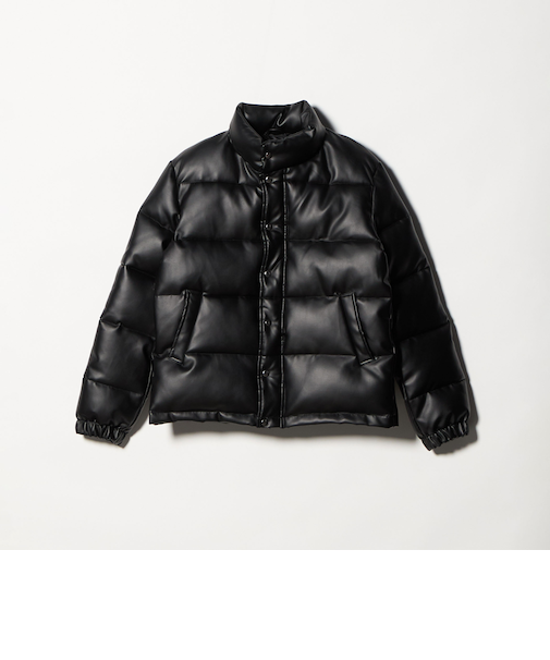 レザーライク スタンドカラー ブルゾン<A DAY IN THE LIFE>