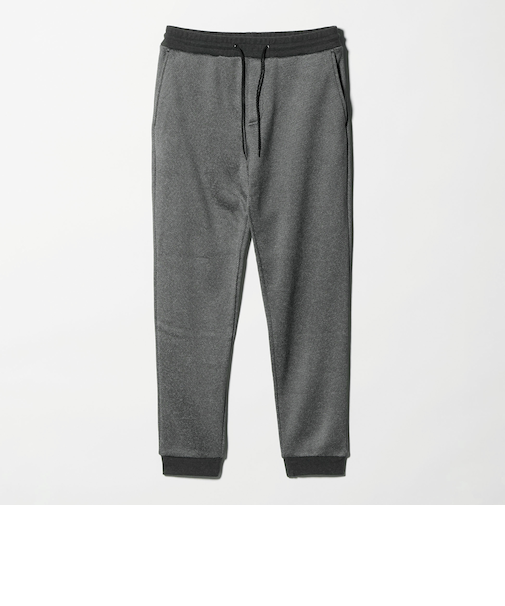 ニットフリース ツイルプリント ジョガーパンツ<A DAY IN THE LIFE>