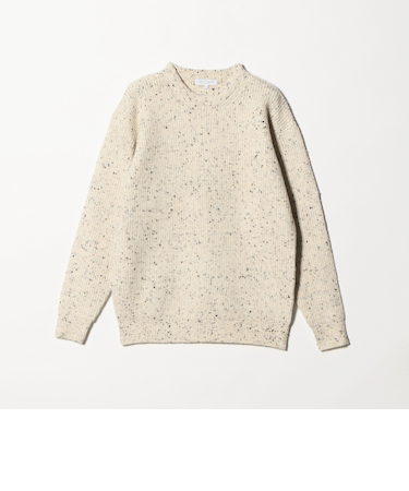 ミドルゲージ アゼ ネップ クルーネックニット-ウォッシャブル-＜A DAY IN THE LIFE＞