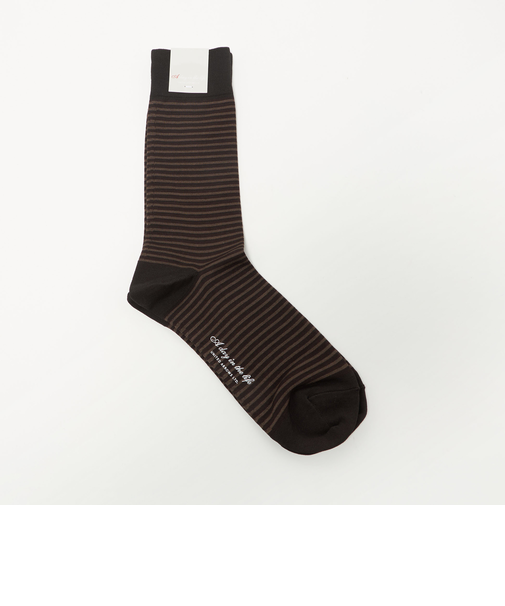 シルケット マルチボーダー レギュラーソックス＜A DAY IN THE LIFE＞