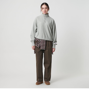 コットン チノ ワイドパンツ