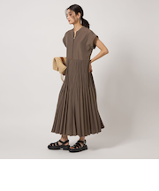 ［size SHORTあり］ワッシャー プリーツ ワンピース