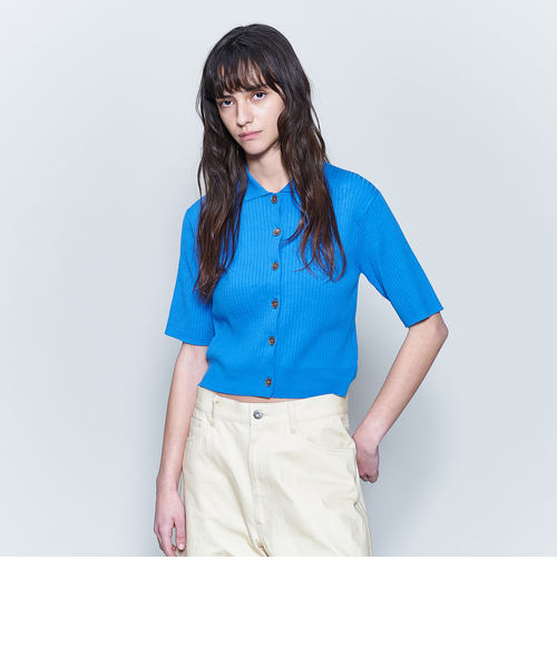 ＜６(ROKU)＞リブシャツショートスリーブ カーディガン 6(ROKU)＞リブシャツカーディガン ショートスリーブ｜ユナイテッド