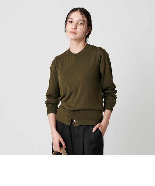 ウール レイヤードニット ウォッシャブル