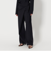 ＜6(ROKU)＞レッド ステッチ ネイビー パンツ