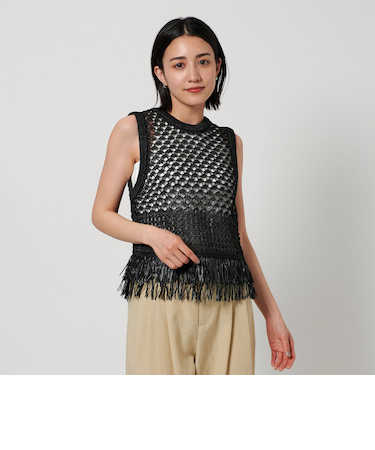 ポリエステル フリンジ ベスト -2WAY/ウォッシャブル-