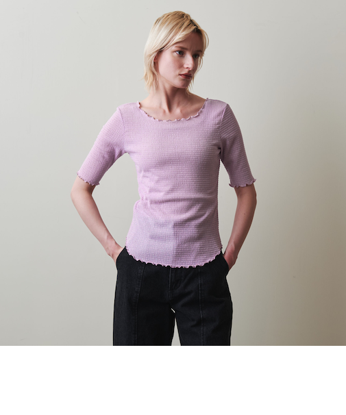 ＜Steven Alan＞クレープ ハーフスリーブ プルオーバー