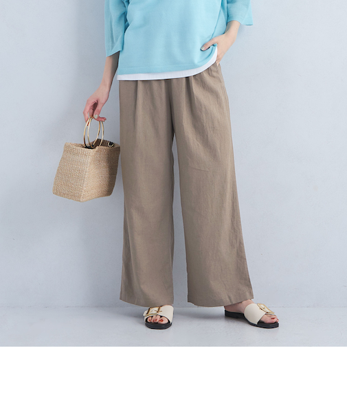 ［size SHORT/TALLあり］BREEZE LINEN ブリーズリネン ワイド パンツ