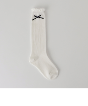 リボン ハイソックス / 靴下 / キッズ  17cm-19cm