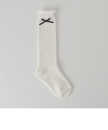 リボン ハイソックス / 靴下 / キッズ  17cm-19cm