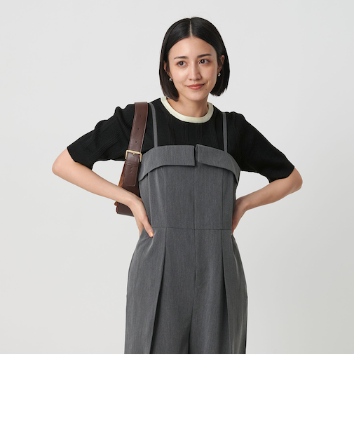 ネックライン ハーフスリーブニット ウォッシャブル