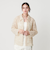 ポリエステルコードエンブロイダリーシャツ/オフホワイト