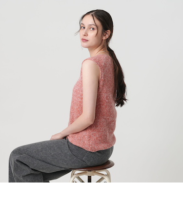 モヘヤブレンド ミックスカラーベスト