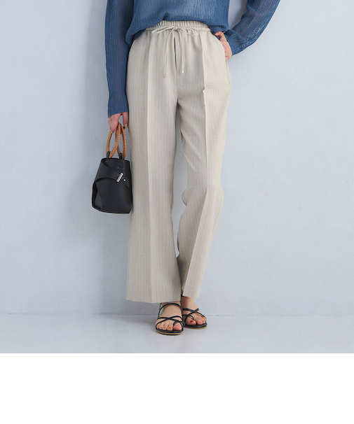 ［size SHORT/TALLあり］スラブオックス フレア パンツ ストライプ