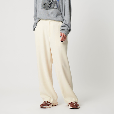 ポリエステルブレンド モールバックゴムパンツ