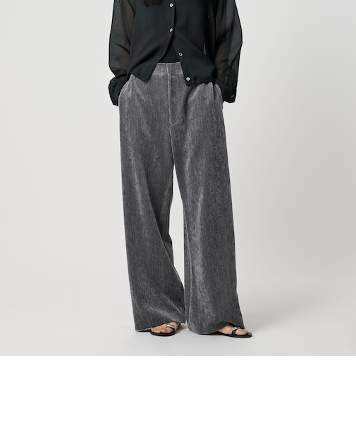 ポリエステルブレンド モールバックゴムパンツ