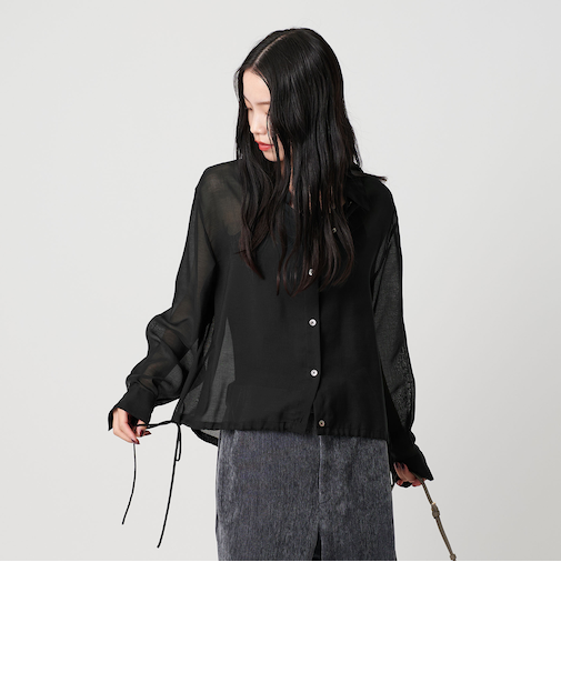 ポリエステル シアードロストヘムシャツ