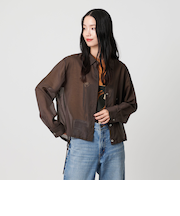 ポリエステル シアードロストヘムシャツ