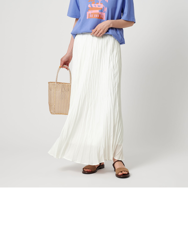 ポリエステル ランダムプリーツスカート