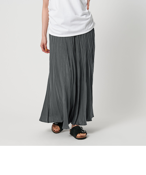 ポリエステル ランダムプリーツスカート