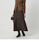 ポリエステルブレンド フレアロングスカート
