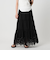 ピンタックティアード レースロングスカート