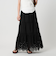 ピンタックティアード レースロングスカート