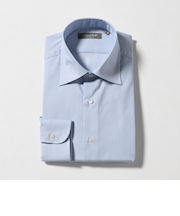 ツイル ストライイプ セミワイドカラーシャツ-イージーケア-＜A DAY IN THE LIFE＞