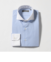 グラフチェック クレリック ホリゾンタルワイドカラーシャツ-イージーケア-＜A DAY IN THE LIFE＞