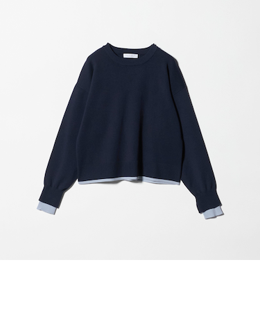 レイヤードスリーブ ニット ‐ウォッシャブル‐＜A DAY IN THE LIFE＞