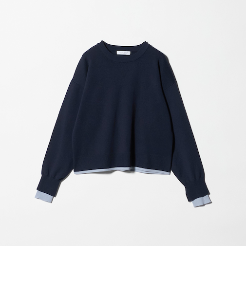 レイヤードスリーブ ニット ‐ウォッシャブル‐＜A DAY IN THE LIFE＞