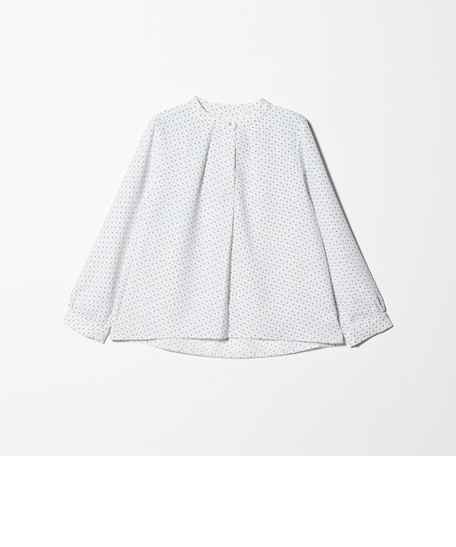 ドビー フェイクパールボタン ブラウス ＜A DAY IN THE LIFE＞
