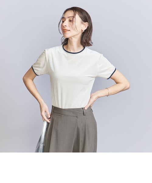 エンブロイダリープリーツ コンビ Tシャツ｜ユナイテッドアローズ