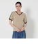 Vネック ラインスリーブ Tシャツ