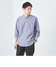 ラミー バンドカラー 7分袖 シャツ