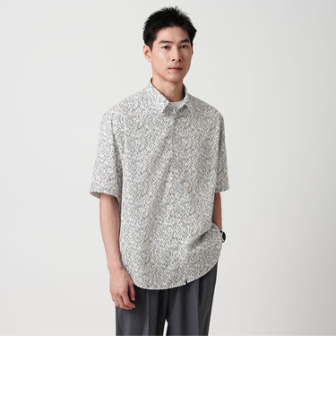 プリント パターン ジャストルーズ シャツ