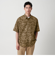 プリント パターン ジャストルーズ シャツ