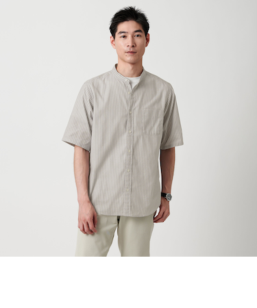 LENOCLOTH バンドカラーシャツ