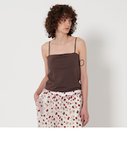 ＜6(ROKU)＞コットンテンジク ベアトップキャミソール