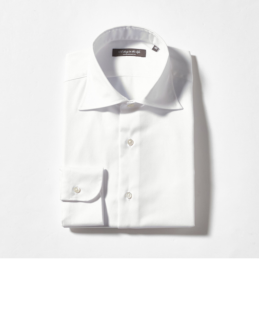 ツイル ワイドカラーシャツ-イージーケア-＜A DAY IN THE LIFE＞